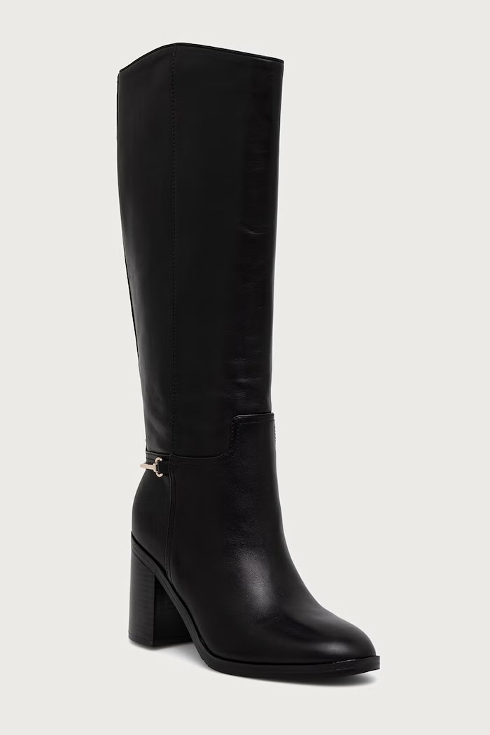 Guess Čižmy dámske kožené GRENDI čierna FLFGRI.LEA11.BLACK