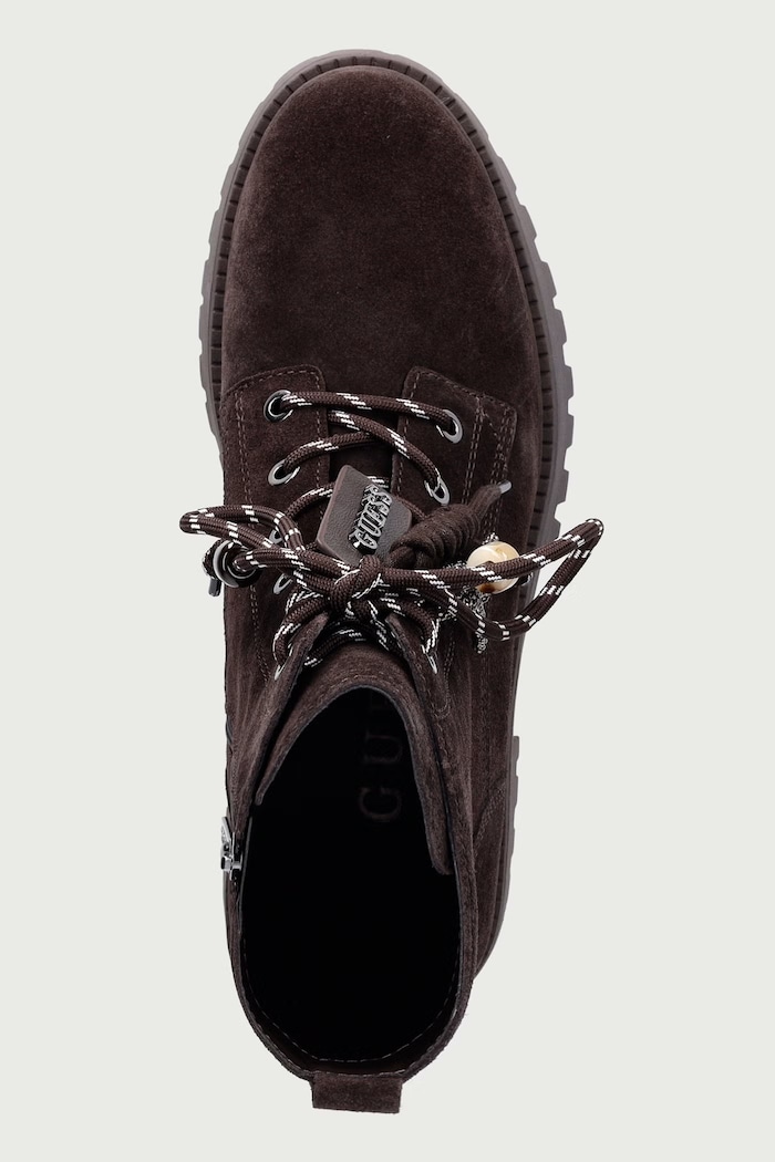 Workery na platforme dámske semišové FIZZLE Guess FLFFIZ.SUE10.BROWN hnedá