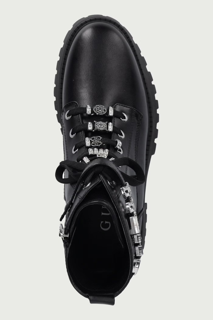 Členkové čižmy dámske FICKI Guess FLFFIC.ELE10.BLACK čierna