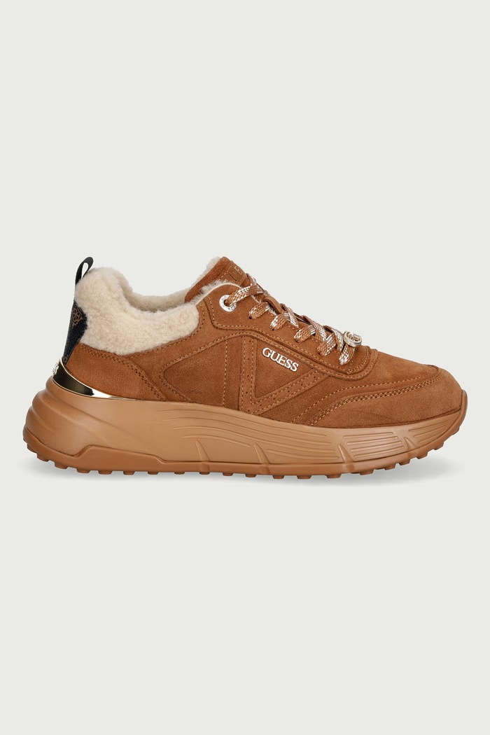 Guess FACTER2 sneakers dámske semišové FLFFA2.LEA12.TAN hnedá AW26