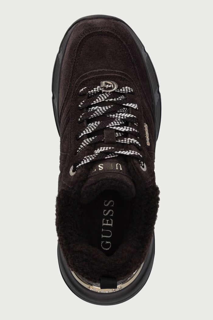 FACTER2 sneakers Γυναικεία Guess FLFFA2.LEA12.BROWN καφέ