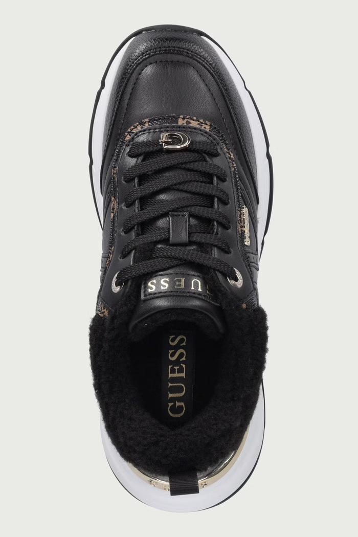 FACTER sneakers Γυναικεία Guess FLFFAC.ELE12.BLACK μαύρο