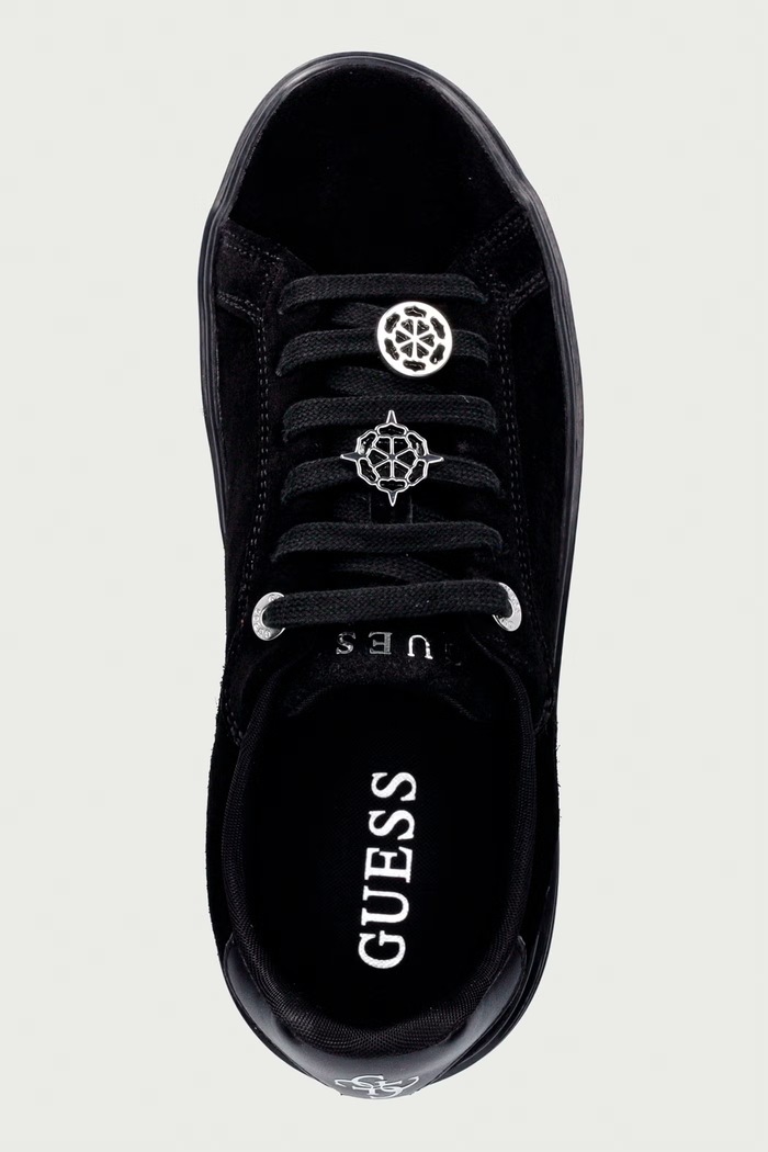 Guess DUENA2 sneakers γυναικεία σουέτ μαύρο FLFDU2.SUE12.BLACK
