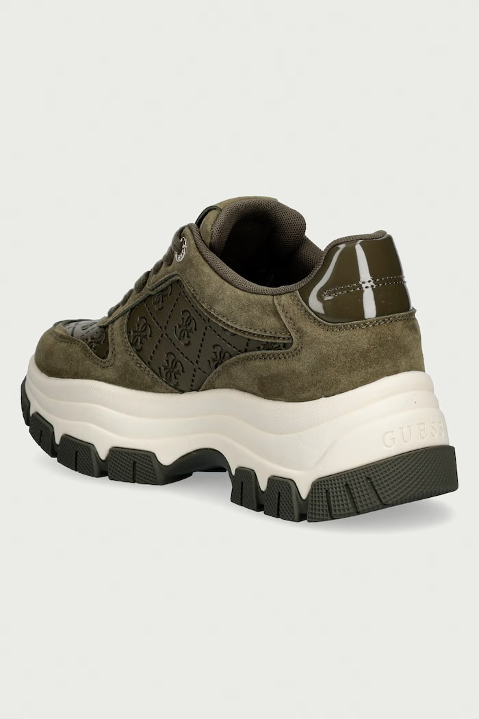 Încălțăminte Guess BENETO2 sneakers pentru femei FLFB2E.ESU12.OLIVE verde