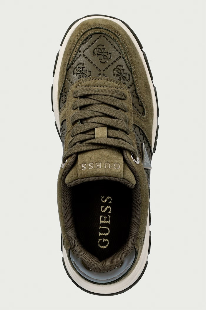 BENETO2 sneakers pentru femei Guess FLFB2E.ESU12.OLIVE verde
