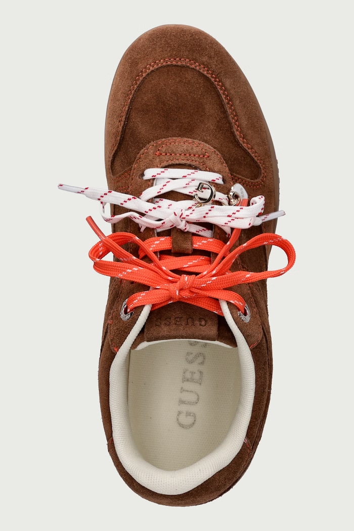 BESAR2 sneakersy damskie zamszowe Guess FLFBE2.SUE12.TAN brązowy