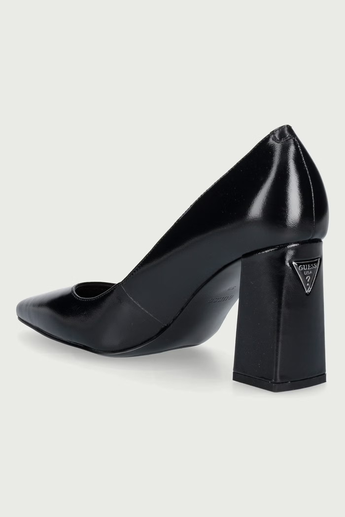 Обувки Guess Обувки с дебел ток от кожа BARCHIE FLFBAR.LEP08.BLACK черен