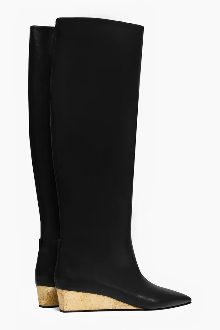 Obuwie Vanda Novak kozaki na platformie damskie skórzane Sophia Deep Black Sophia.Deep.Black czarny