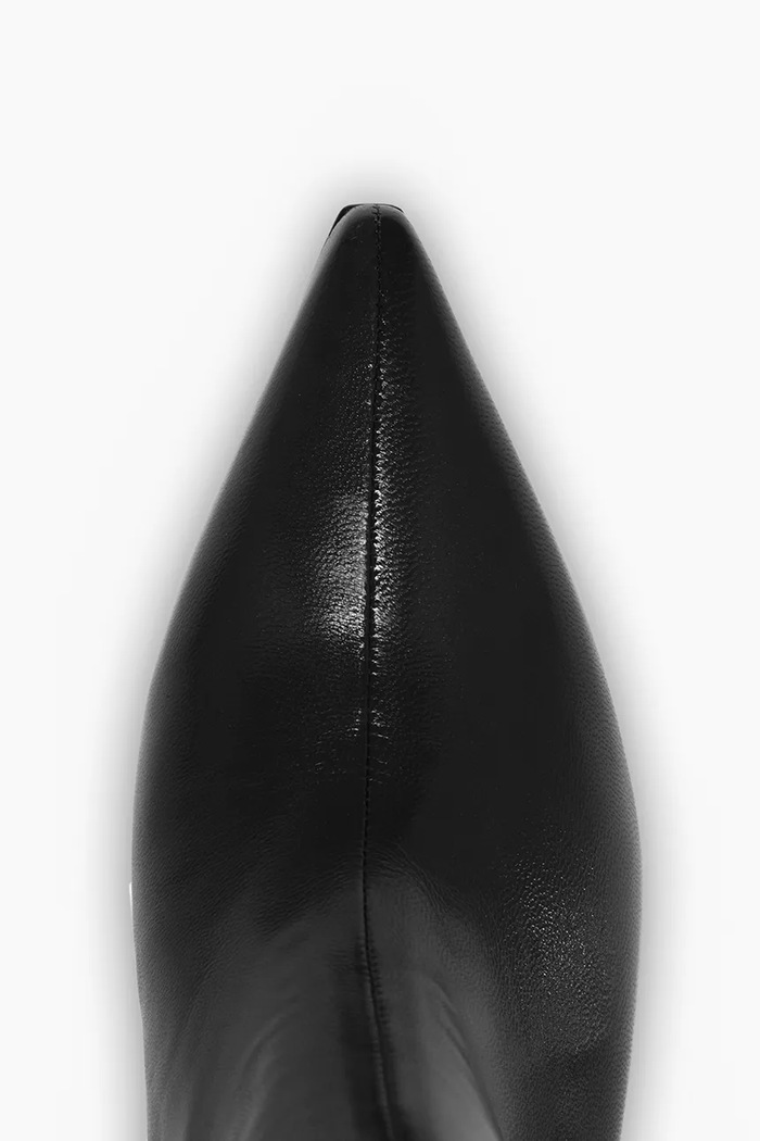 Vanda Novak kozaki na platformie damskie skórzane Sophia Deep Black Sophia.Deep.Black czarny