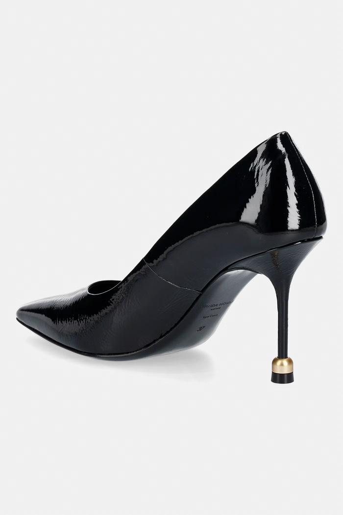 Obuwie Vanda Novak szpilki skórzane Aleksandra Glossy Black Aleksandra.Glossy.Black czarny