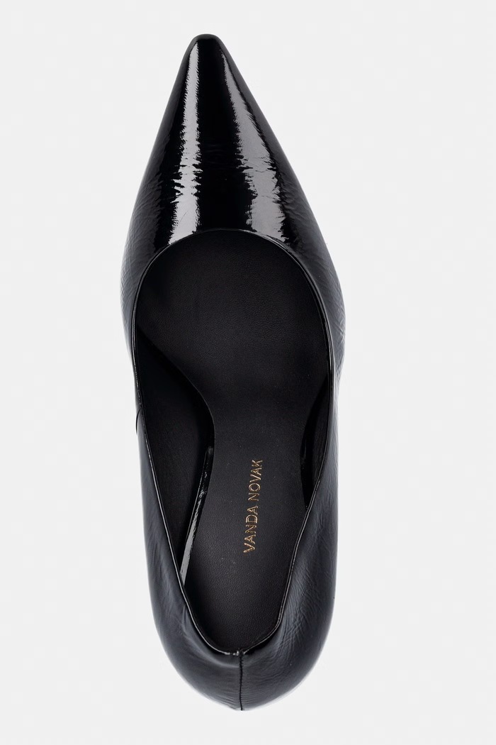 Vanda Novak obuv s ihličkovým opätkom kožená Aleksandra Glossy Black čierna Aleksandra.Glossy.Black