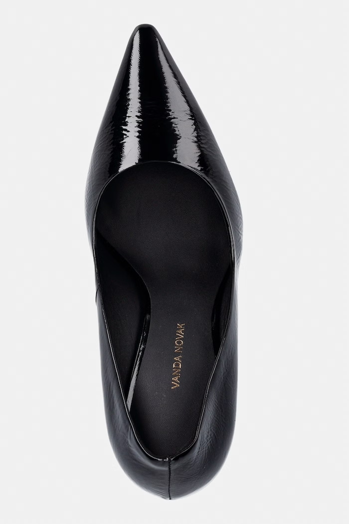 Vanda Novak salonarji usnjeni Aleksandra Glossy Black črna Aleksandra.Glossy.Black