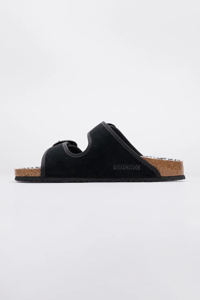 Obuwie Birkenstock 1774 x Repetto Arizona Round Buckle NL klapki damskie zamszowe 1033083 czarny