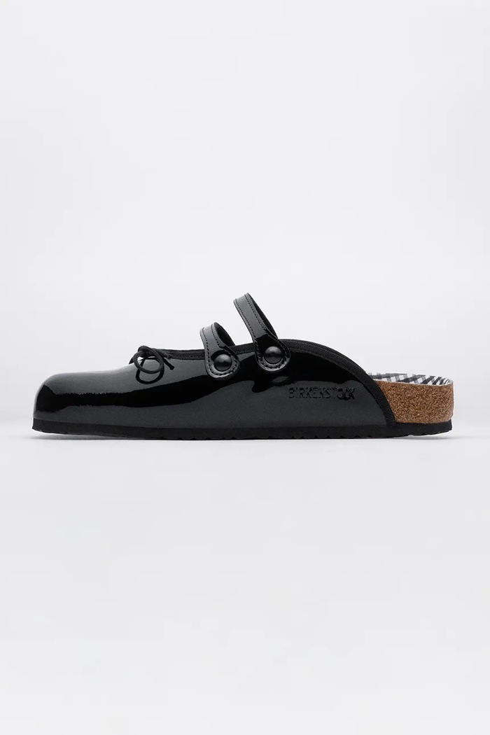 Obuwie Birkenstock 1774 x Repetto Scala NL Patent klapki mules damskie skórzane 1033018 czarny