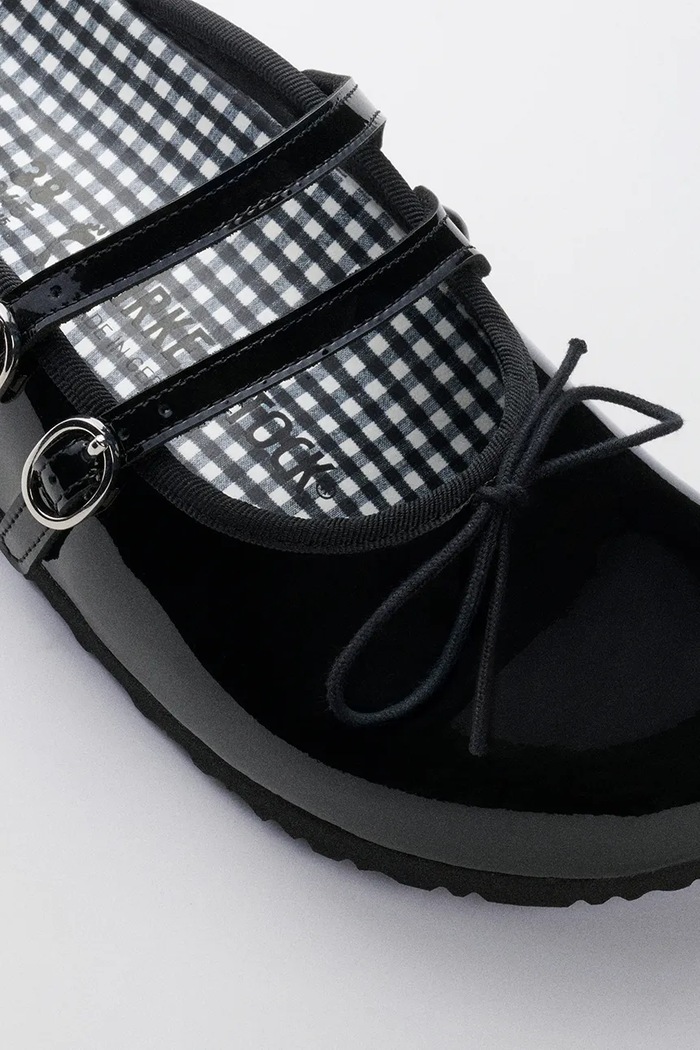 Birkenstock 1774 x Repetto Scala NL Patent klapki mules damskie skórzane czarny 1033018