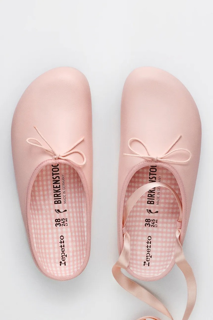 Obuwie Birkenstock 1774 x Repetto Opera NL klapki mules damskie skórzane 1032364 różowy
