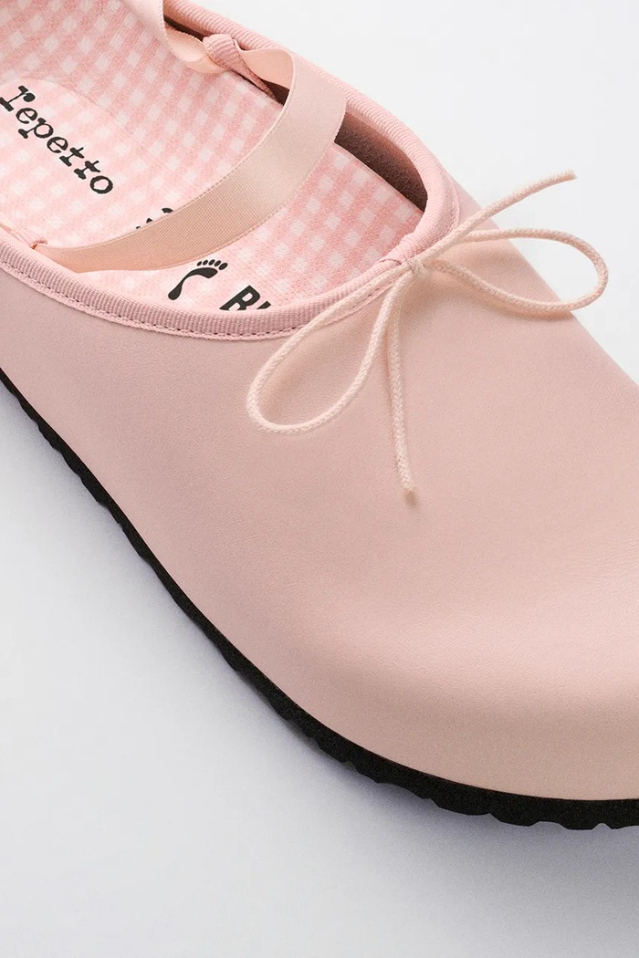 Birkenstock 1774 x Repetto Opera NL klapki mules damskie skórzane 1032364 różowy