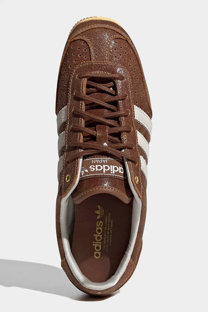 Japan sneakersy damskie skórzane adidas Originals KJ4923 brązowy