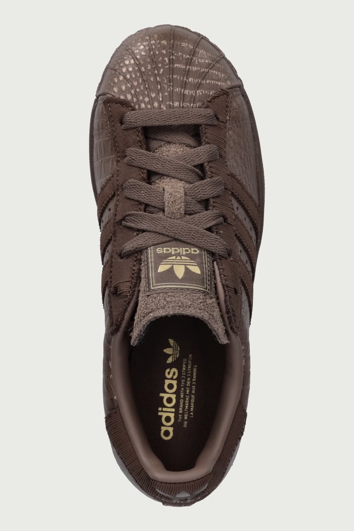 Superstar II sneakersy damskie skórzane adidas Originals KJ4694 brązowy