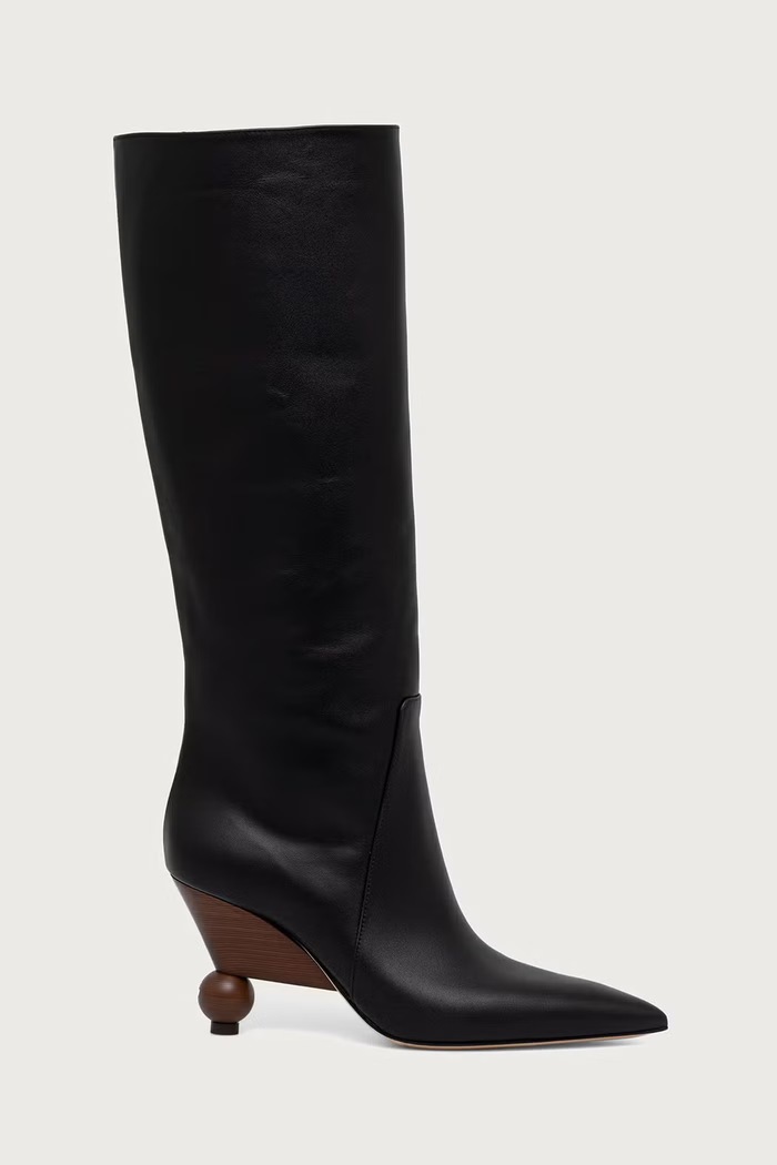 Weekend Max Mara Kozaki damskie skórzane 2625796115600.BLACK czarny AW26