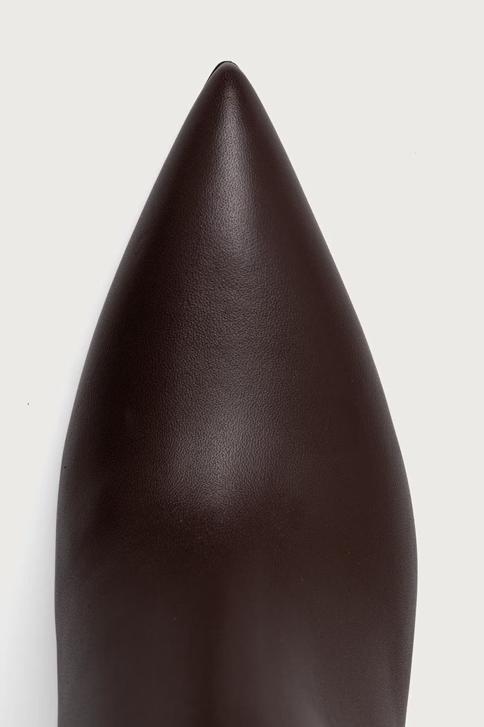 Kozaki damskie skórzane Weekend Max Mara 2625796115600.CHOCOLATE brązowy