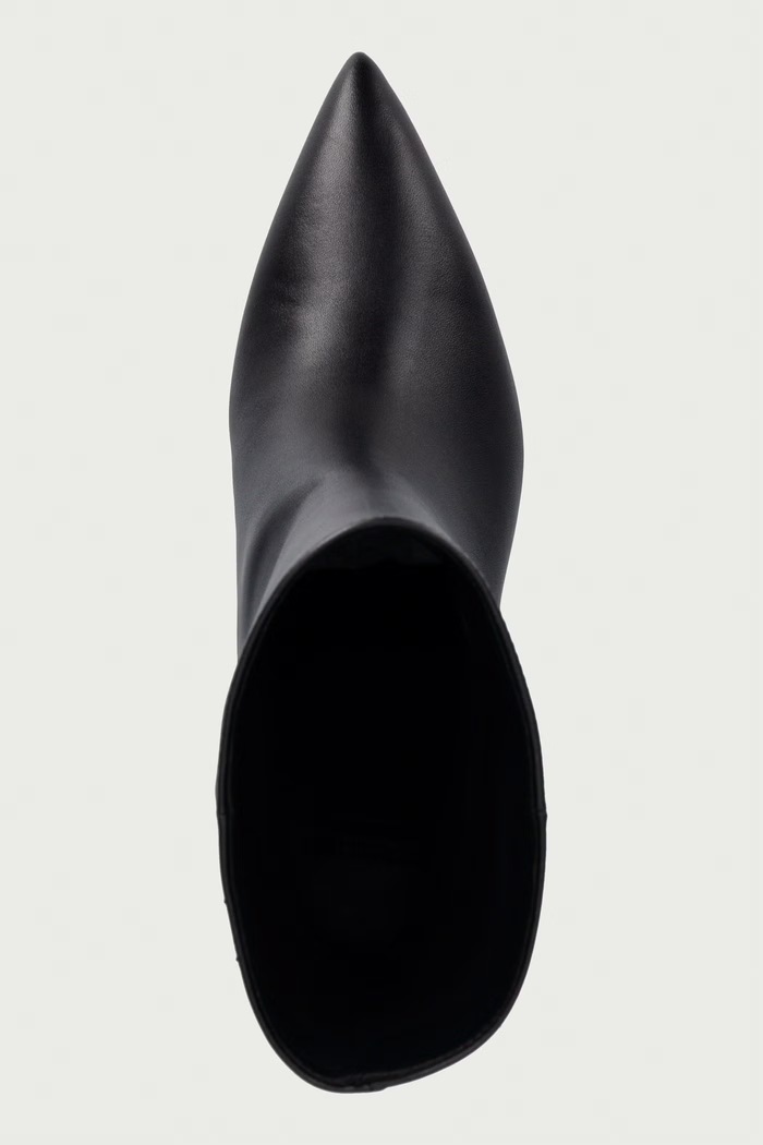 Botki damskie skórzane Weekend Max Mara 2625796095600.BLACK czarny
