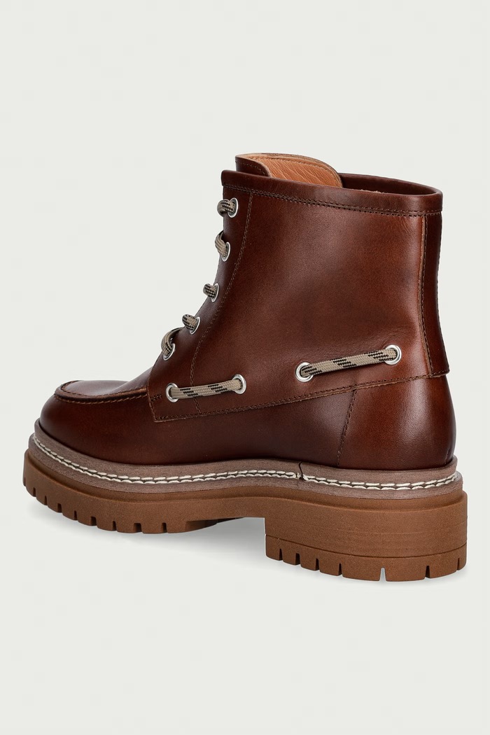 Obuwie Weekend Max Mara workery damskie skórzane 2625796035600.BROWN brązowy
