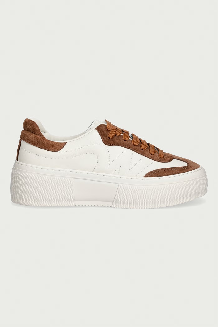 Weekend Max Mara sneakersy damskie skórzane 2625766035600.TOBACCO beżowy AW26