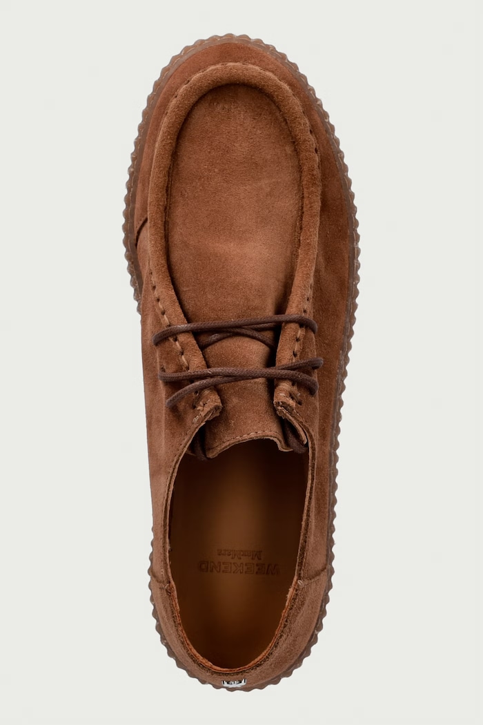 Stivaletti da donna in scamoscio Weekend Max Mara 2625526055600.TOBACCO marrone
