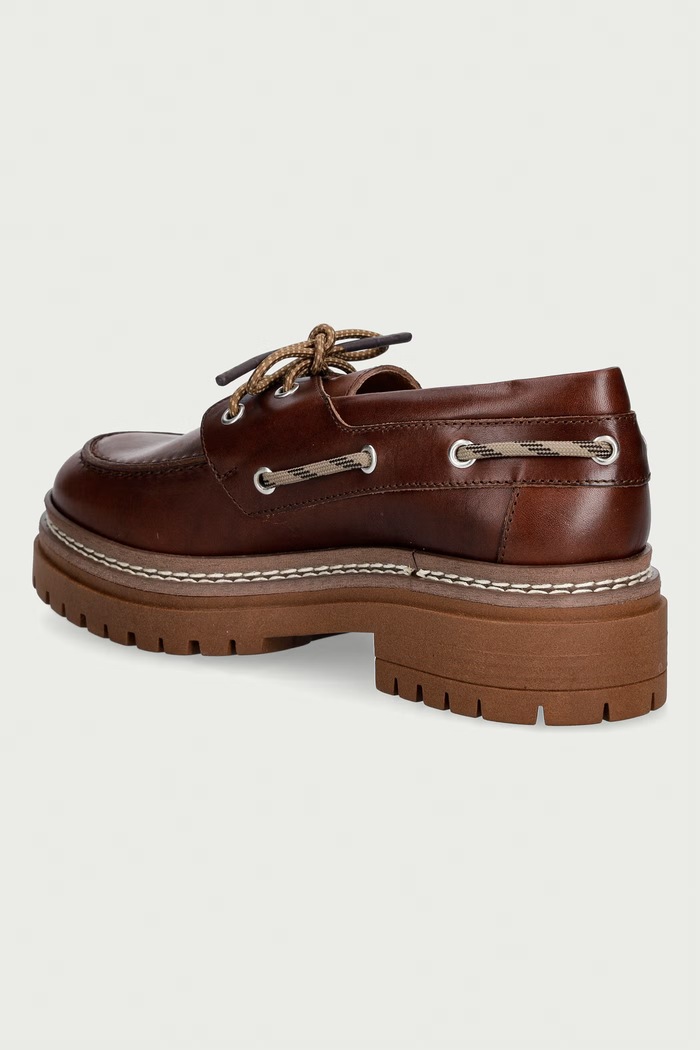 Obuwie Weekend Max Mara mokasyny damskie skórzane 2625526015600.BROWN brązowy