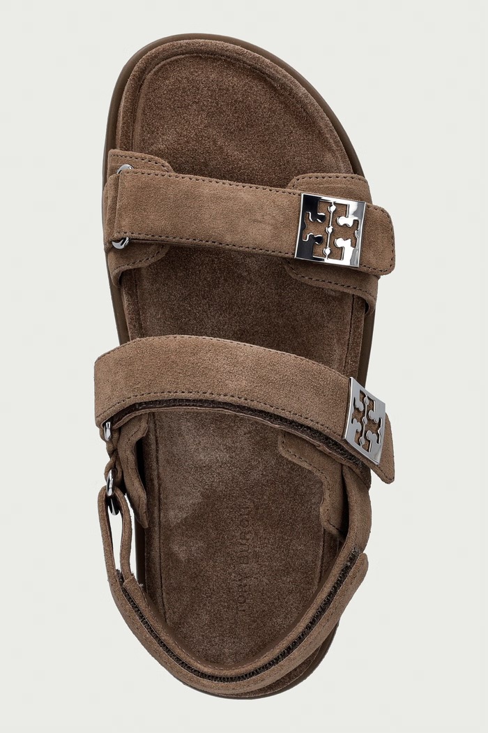 Tory Burch sandále dámske semišové Mellow Sport Sandal béžová 180673.037