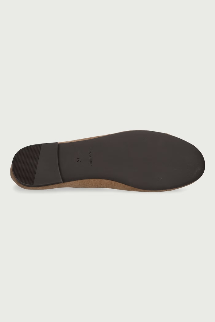 Baleriny zamszowe Charlie Ballet Tory Burch beżowy 186910.037