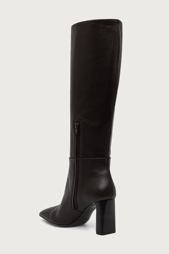 Obuwie Max Mara Kozaki damskie skórzane 2624796112600 brązowy