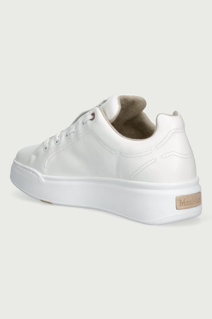 Obuwie Max Mara Sneakersy damskie skórzane 2624766132650 biały