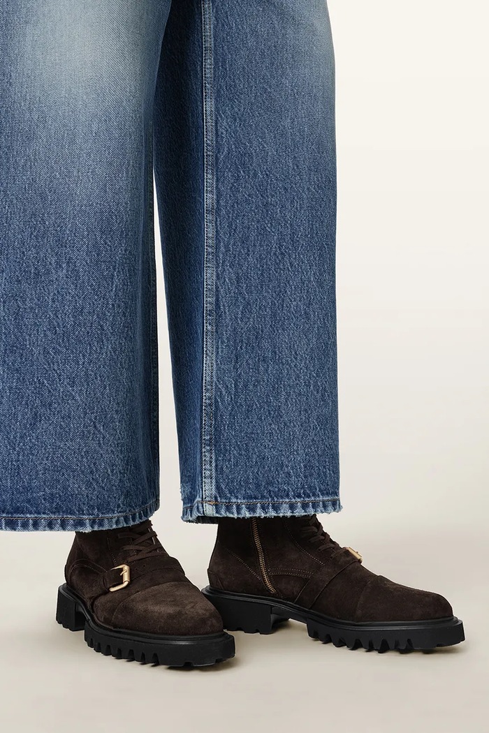 AllSaints Členkové čižmy dámske semišové Tori Suede Boot W004FF