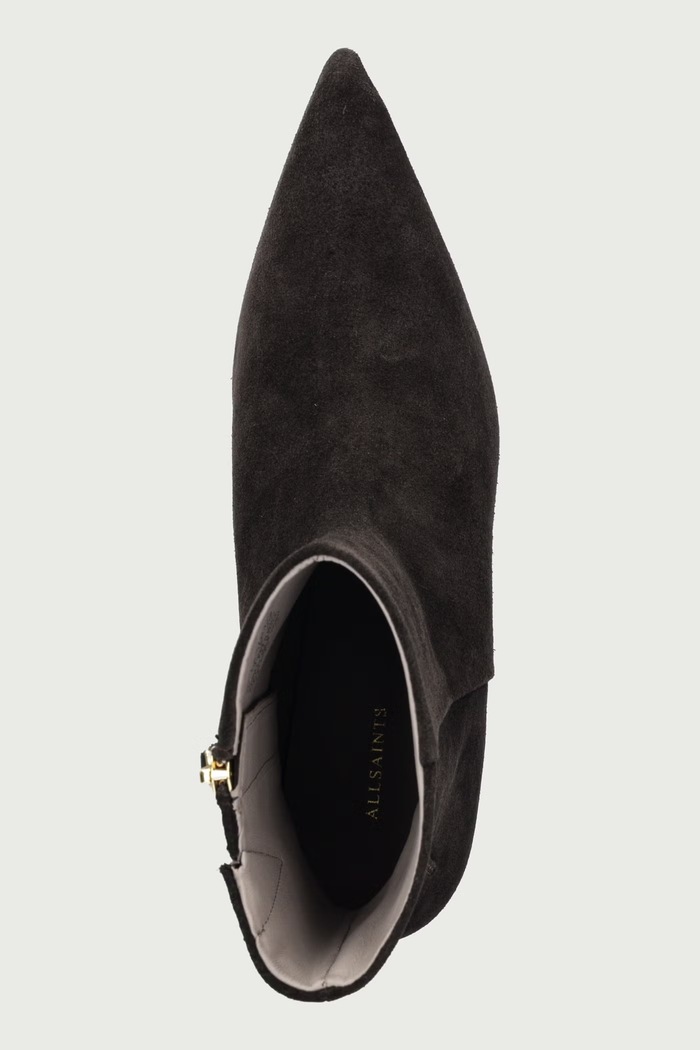 Gležnjače s niskom potpeticom za žene od brušene kože Piper Suede Boot AllSaints W036FF smeđa