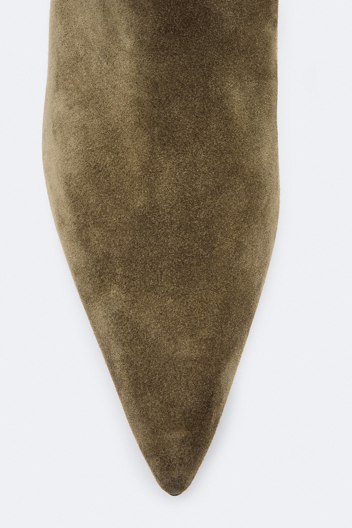 Kozaki damskie zamszowe Ortega Suede Boot AllSaints W034FF zielony