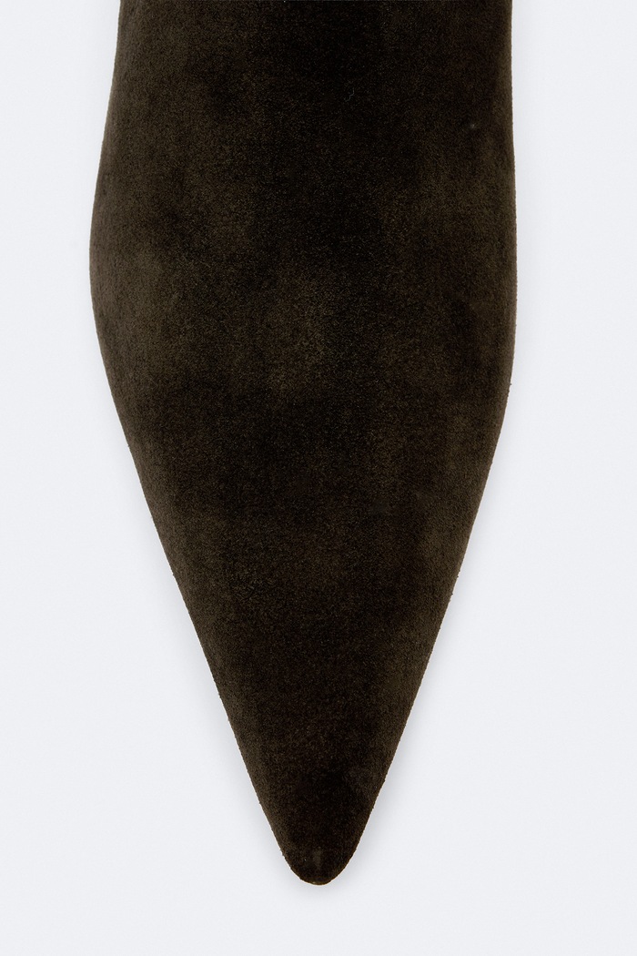 Kozaki damskie zamszowe Ortega Suede Boot AllSaints W034FF.BRN brązowy