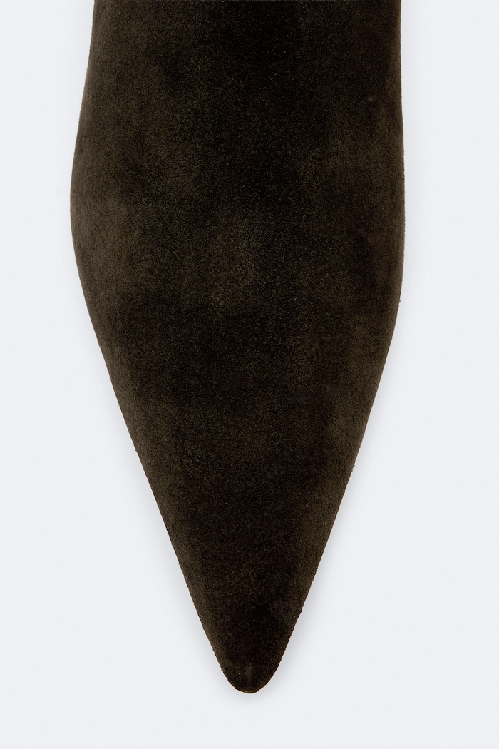 Kozaki damskie zamszowe Ortega Suede Boot AllSaints W034FF.BRN brązowy