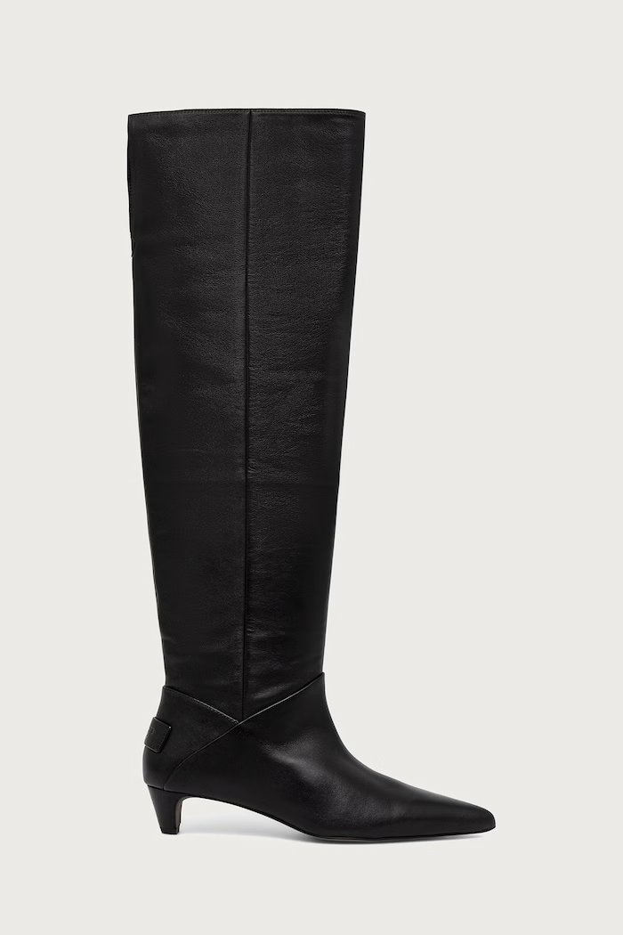 AllSaints Μπότες Γυναικείες δερμάτινες Ortega Boot W033FF μαύρο AW26