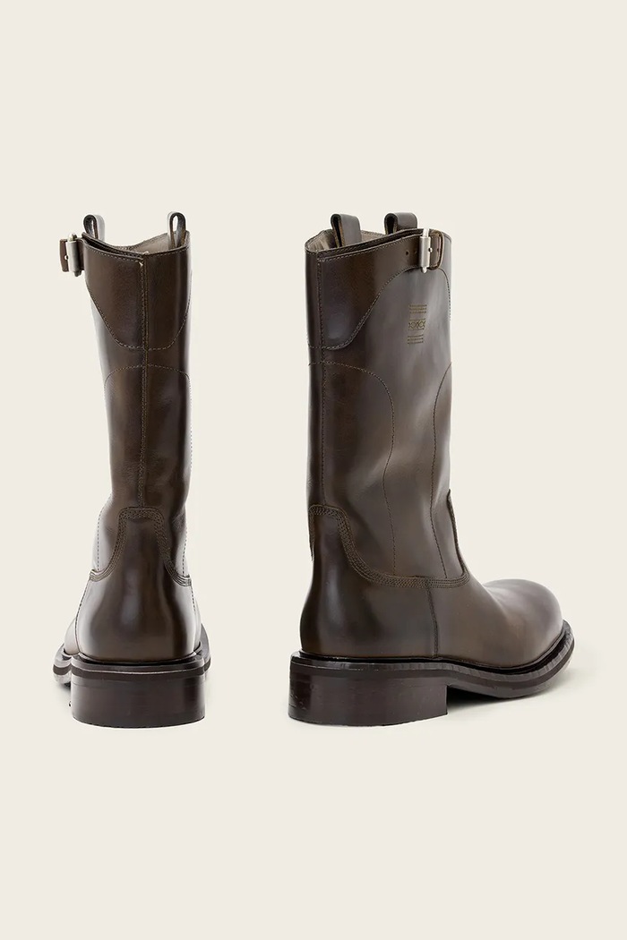 Obuv AllSaints Členkové čižmy dámske kožené Morris Pull On Boot W060FF hnedá