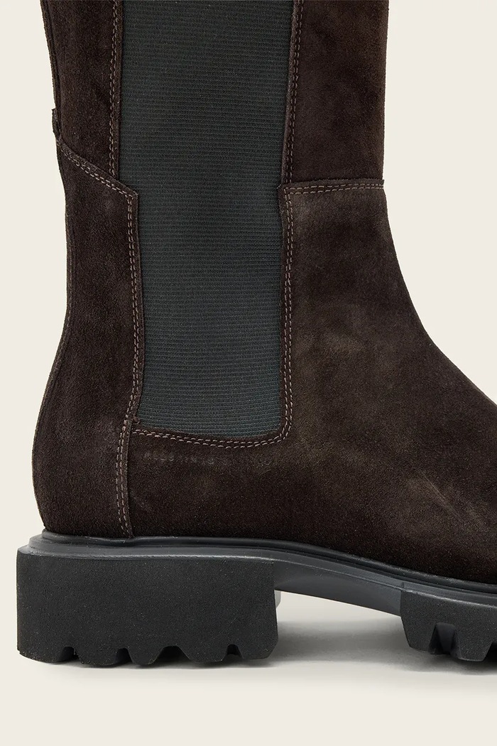 Čižmy dámske semišové Maeve Suede Boot AllSaints W006FF hnedá