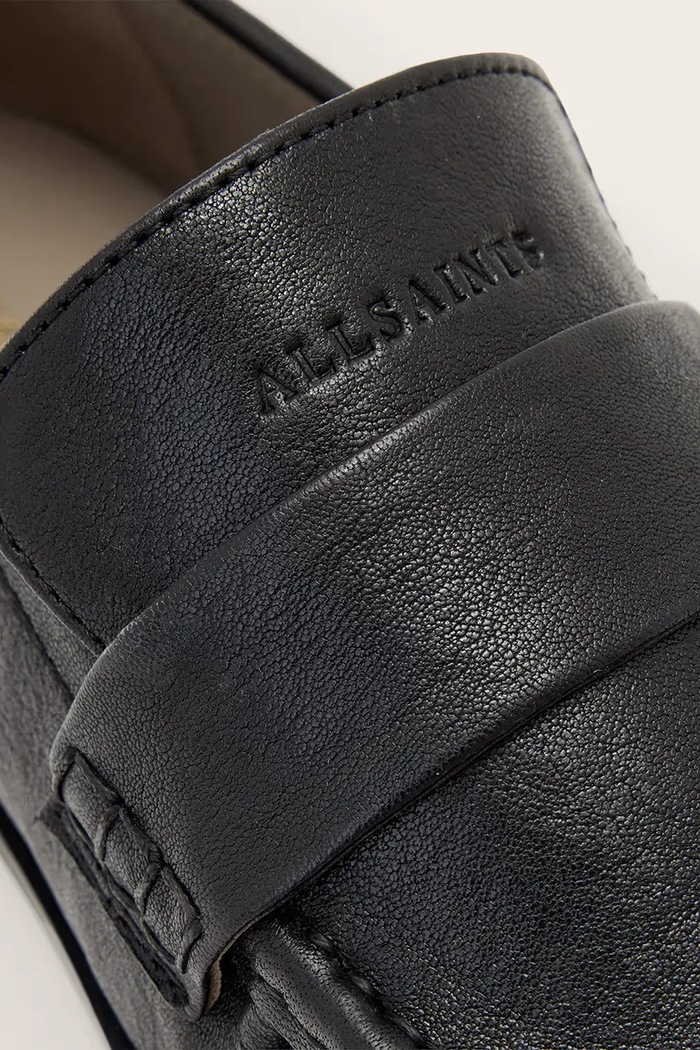 Loafersy damskie skórzane Julie Loafer AllSaints W011FF.BLK czarny