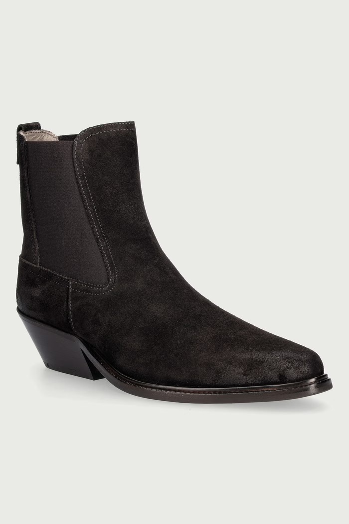 AllSaints Čizme s niskom potpeticom za žene od kože Carter Suede Chelsea smeđa W093FF