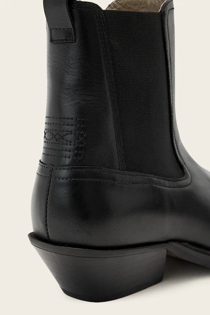 Členkové čižmy dámske kožené Carter Chelsea AllSaints W062FF čierna