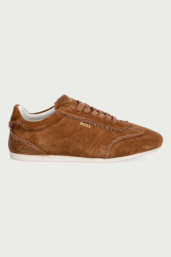 BOSS Solenne sneakers γυναικεία σουέτ 50579059.263 μπεζ AW26