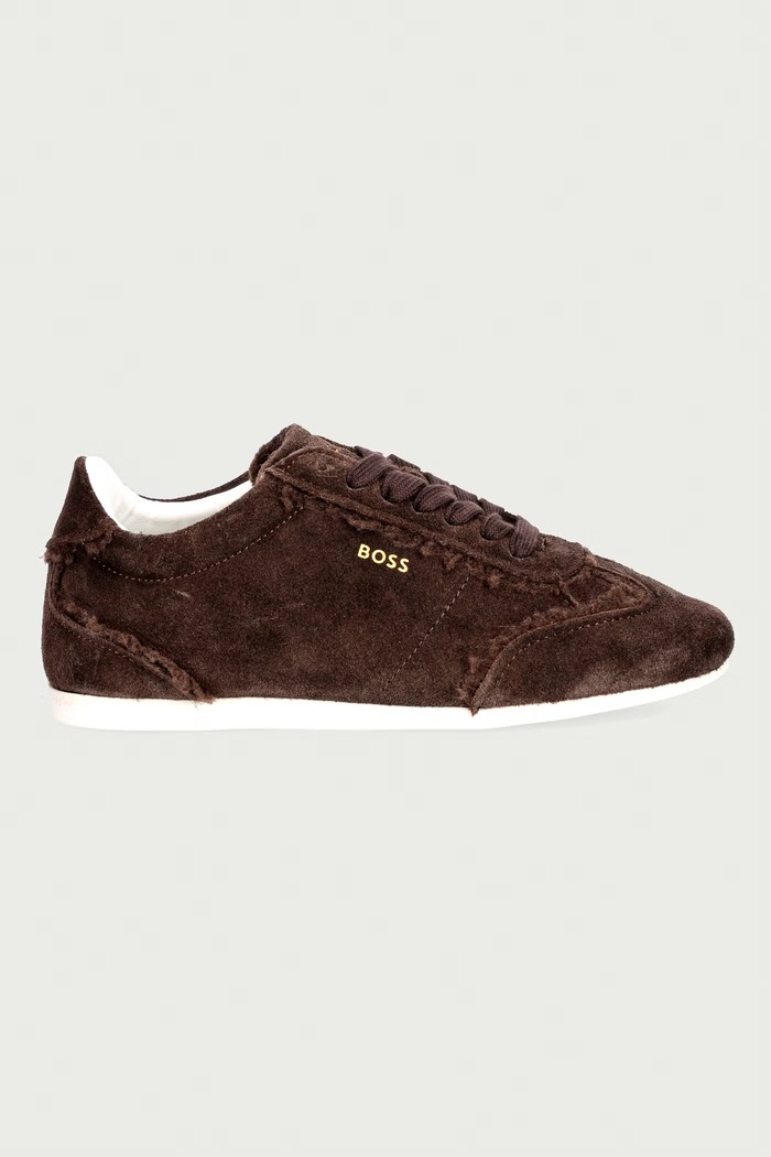 BOSS Solenne sneakers γυναικεία σουέτ 50579059.207 καφέ AW26