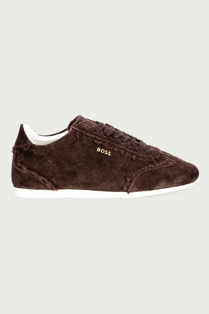 BOSS Solenne sneakers γυναικεία σουέτ 50579059.207 καφέ AW26