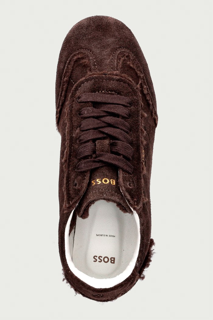 Solenne sneakers γυναικεία σουέτ BOSS 50579059.207 καφέ