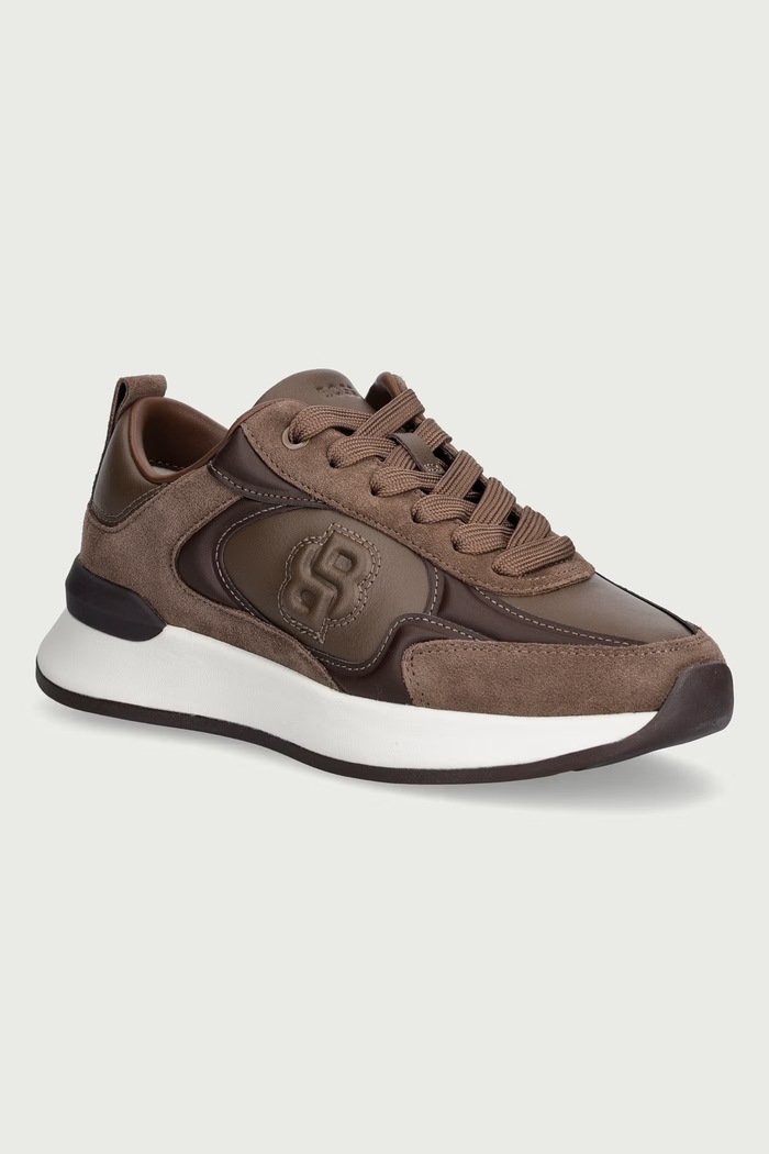 BOSS B Icon sneakers da donna in pelle marrone 50573813.242